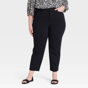 NWT  AVA & VIV Ankle Pants in Black Size 24W